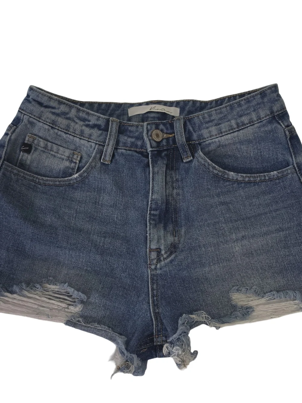 KanCan Distressed Denim Shorts - Blue